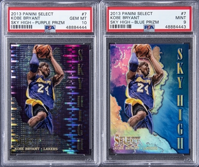 2013-14 Panini Prizm Sky High #7 Kobe Bryant - Graded Prizm Collection (2 Different Cards) 